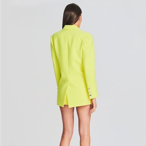 Retrofete Natal Blazer in Neon Yellow - Picture 3 of 9